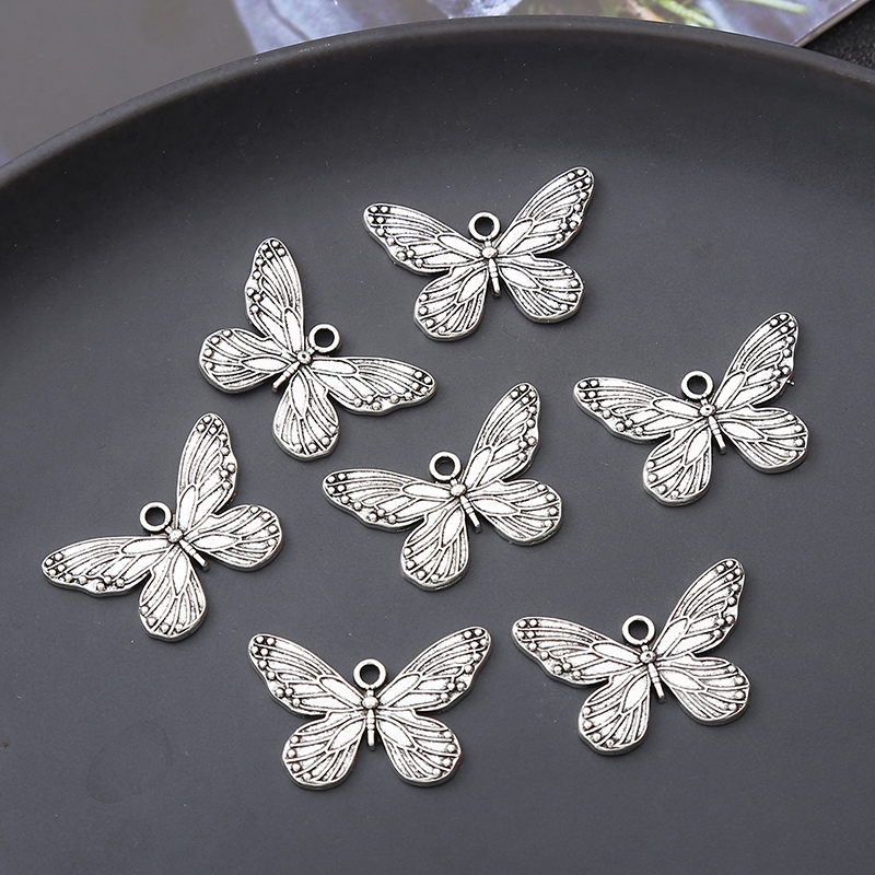 BSA022 Alloy Pendant 3g Carved Big Butterfly Accessories DIY Jewelry ...